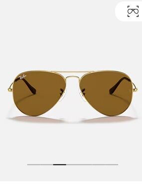 Ray-Ban Aviator Sunglasses in Brown with Gold frame gently used condition